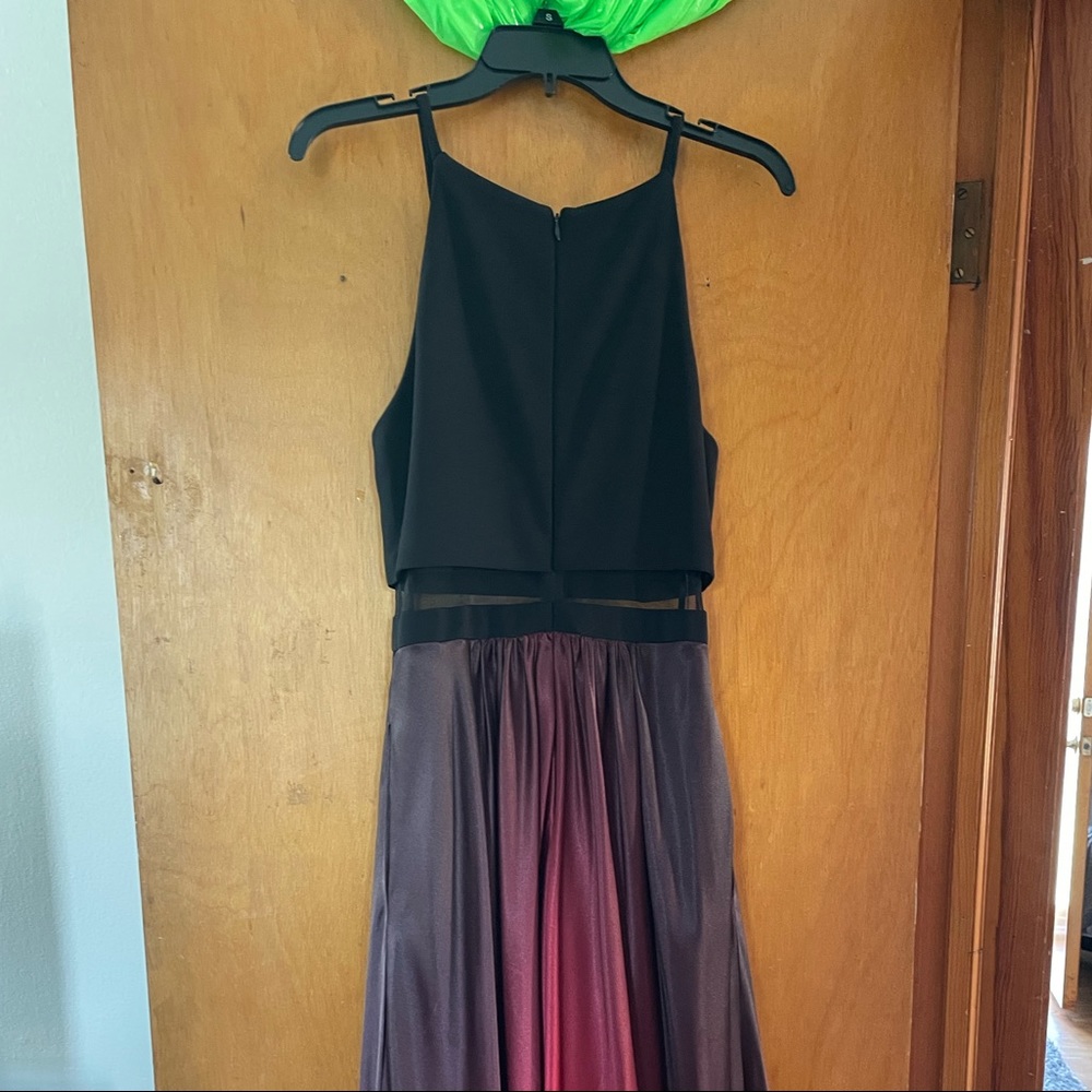 Black+Red Ombré Formal Dress
